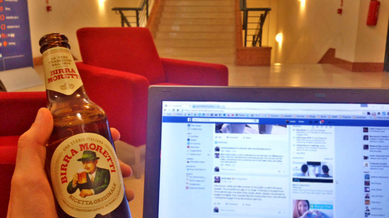 Italy Beer and Facebook